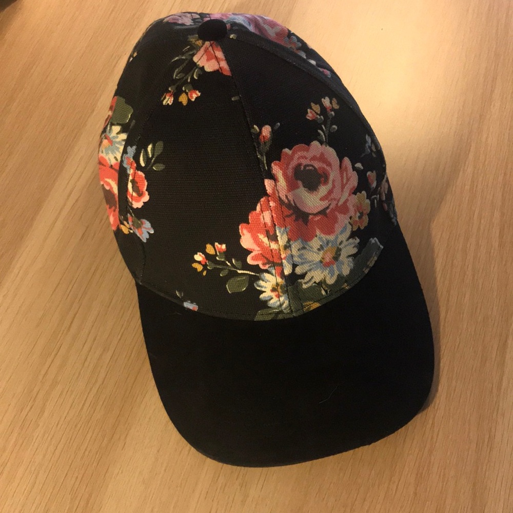 Floral velvet baseball hat cap